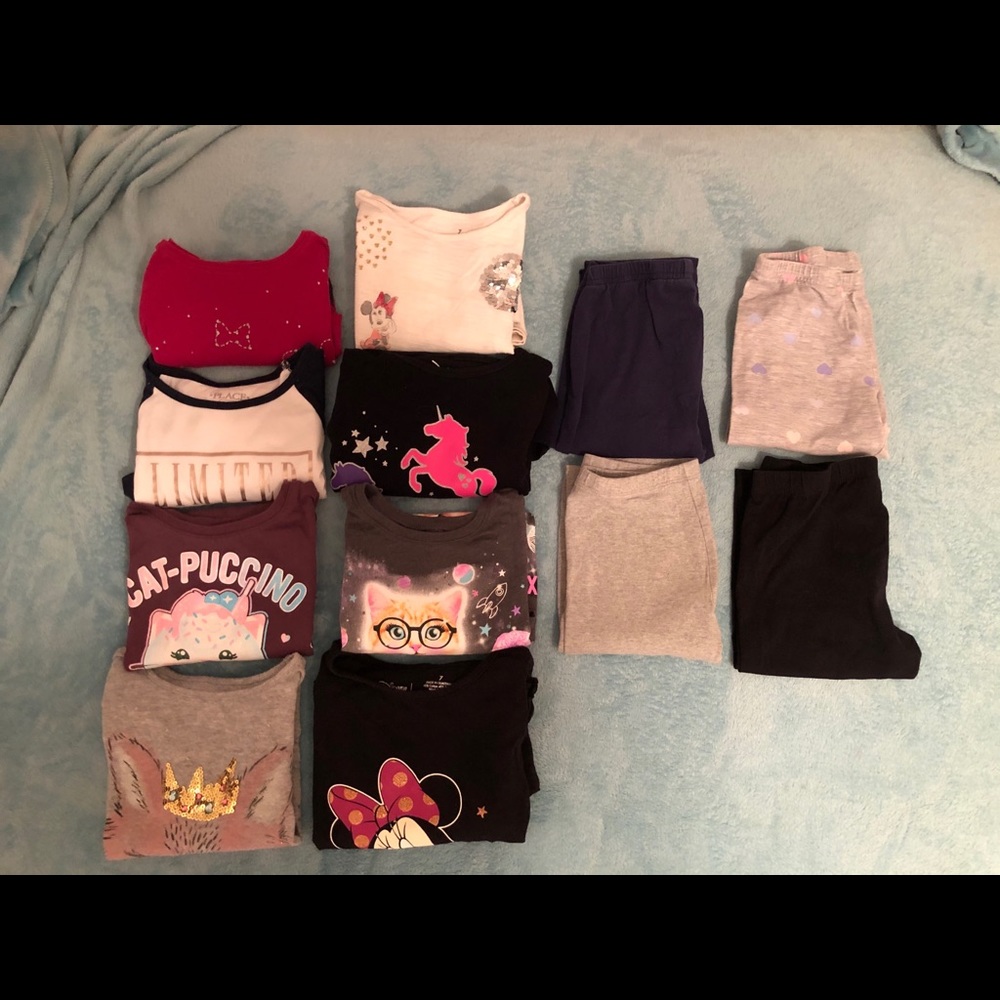 Girls Long Sleeve Tops and Leggings. M (7/8)